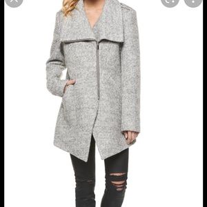 DEX BOUCLE ZIPPERED COAT